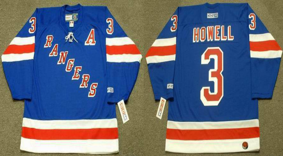 2019 Men New York Rangers #3 Howell blue CCM NHL jerseys